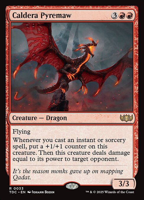 Caldera Pyremaw - Tarkir: Dragonstorm Commander Rare Card