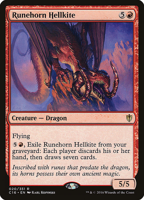 Runehorn Hellkite - Commander 2016 Rare Card