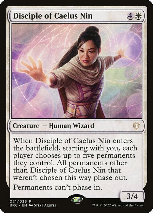 Disciple of Caelus Nin - The Brothers' War Commander Rare Card