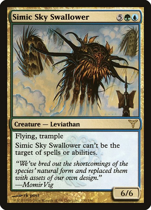 Simic Sky Swallower - Dissension Rare Card