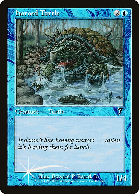 Horned Turtle - Seventh Edition Common Card