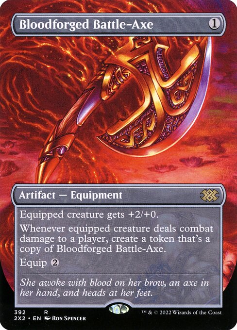 Bloodforged Battle-Axe - Double Masters 2022 Rare Card