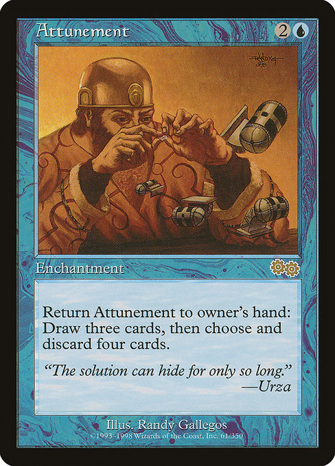 Attunement - Urza's Saga Rare Card