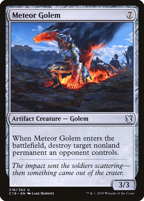 Meteor Golem - Commander 2019 Uncommon Card