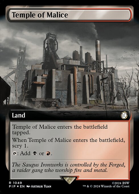 Temple of Malice - Fallout Rare Card