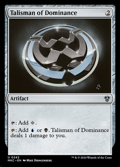 Talisman of Dominance - Murders at Karlov Manor Commander Uncommon Card