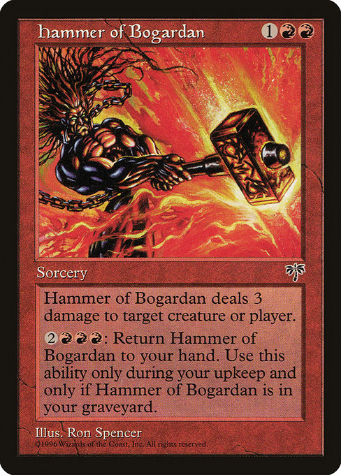 Hammer of Bogardan - Mirage Rare Card