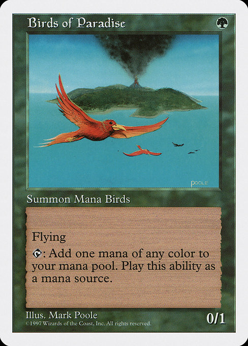 Birds of Paradise - Fifth Edition Rare Card