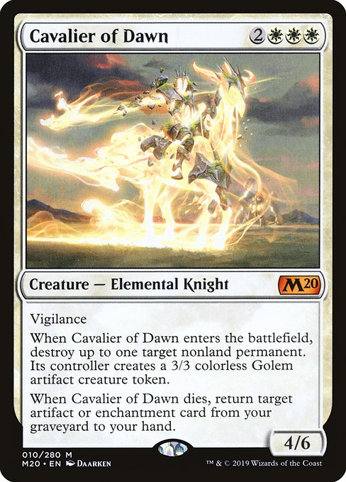 Cavalier of Dawn - Core Set 2020 Mythic Card