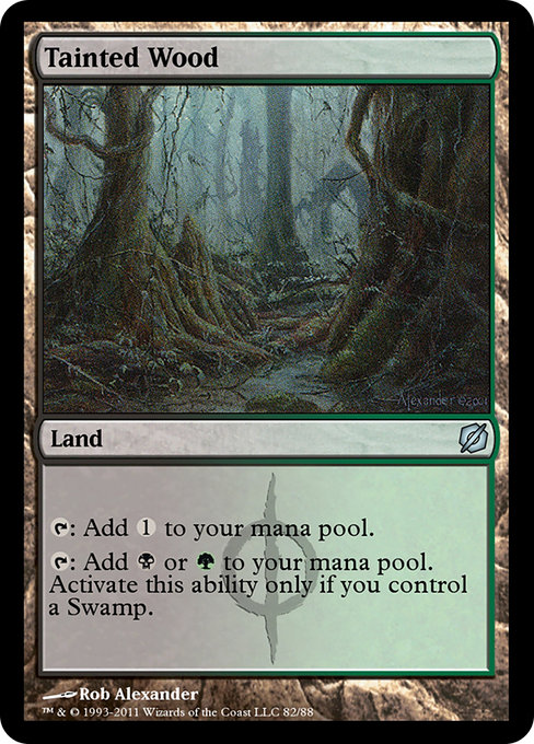 Tainted Wood - Duel Decks: Mirrodin Pure vs. New Phyrexia Uncommon Card