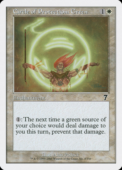 Circle of Protection: Green - Seventh Edition Common Card