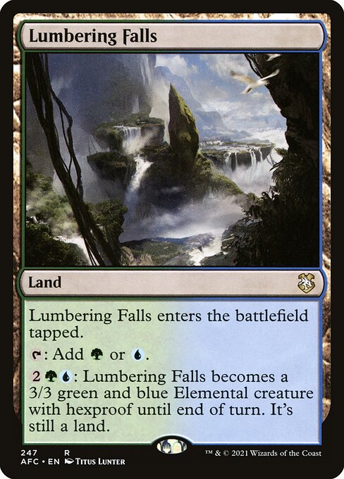 Lumbering Falls - Forgotten Realms Commander Rare Card