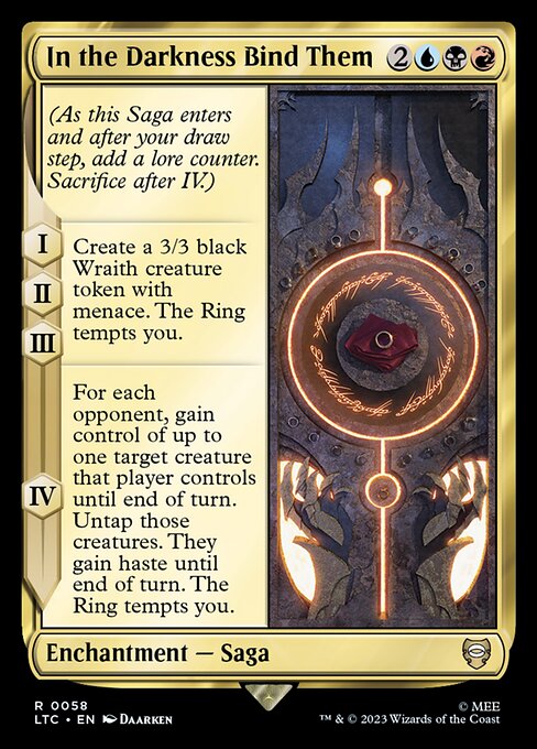 In the Darkness Bind Them - Tales of Middle-earth Commander Rare Card