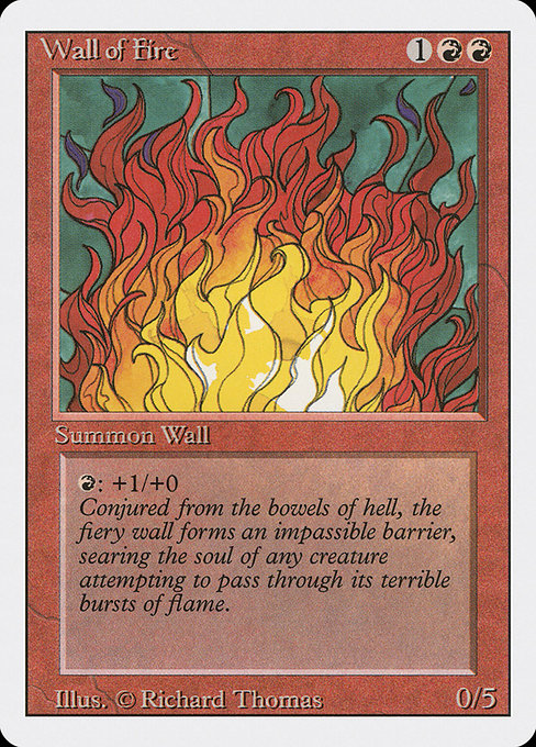 Wall of Fire - Revised Edition Uncommon Card