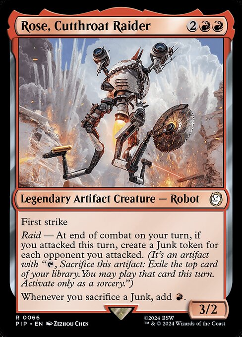 Rose, Cutthroat Raider - Fallout Rare Card