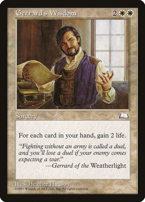 Gerrard's Wisdom - Weatherlight Uncommon Card