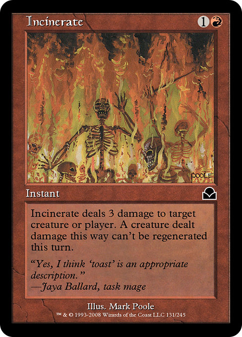 Incinerate - Masters Edition II Common Card