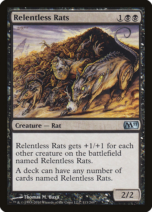 Relentless Rats - Magic 2011 Uncommon Card