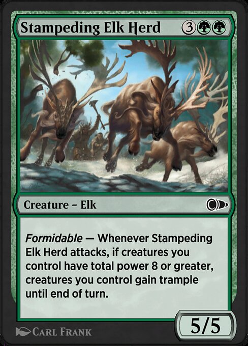 Stampeding Elk Herd - Pioneer Masters Common Card