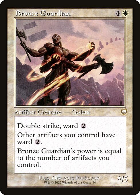 Bronze Guardian - The Brothers' War Commander Rare Card