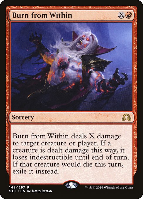 Burn from Within - Shadows over Innistrad Rare Card