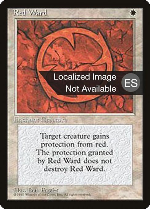 Red Ward - Fourth Edition Foreign Black Border Uncommon Card