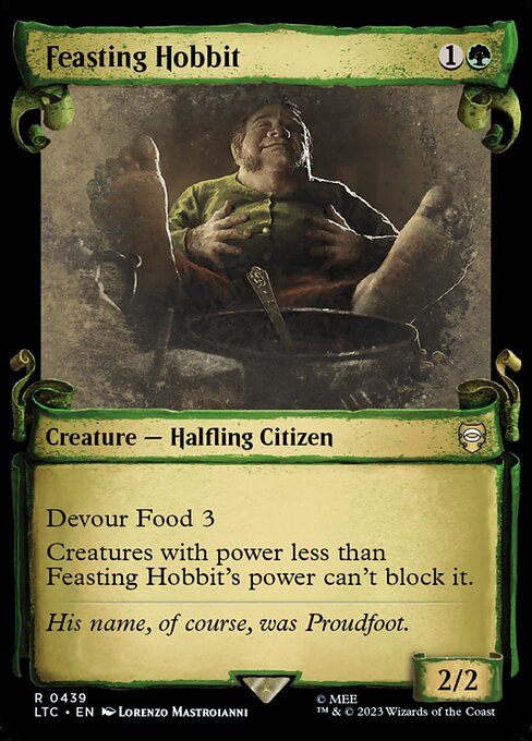 Feasting Hobbit - Tales of Middle-earth Commander Rare Card
