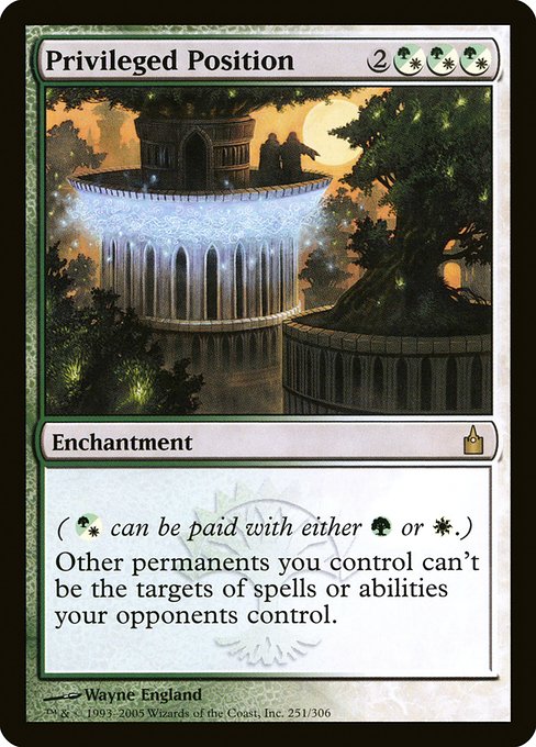 Privileged Position - Ravnica: City of Guilds Rare Card