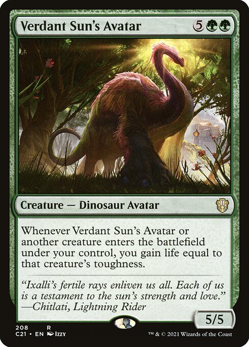 Verdant Sun's Avatar - Commander 2021 Rare Card