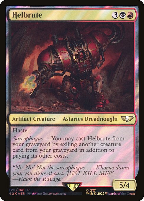 Helbrute - Warhammer 40,000 Commander Rare Card