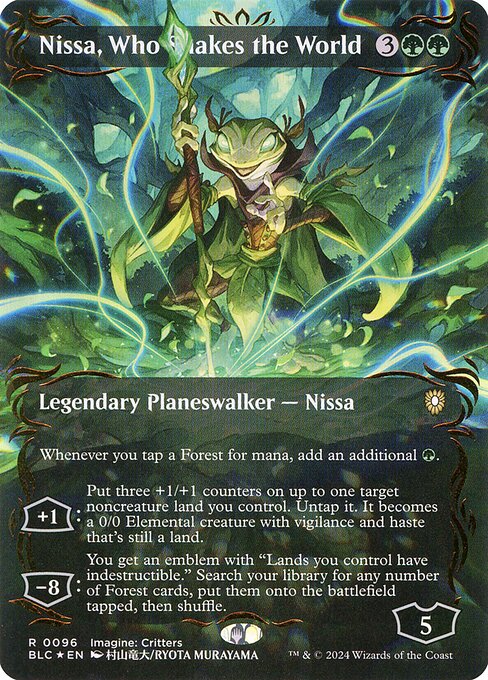 Nissa, Who Shakes the World - Bloomburrow Commander Rare Card