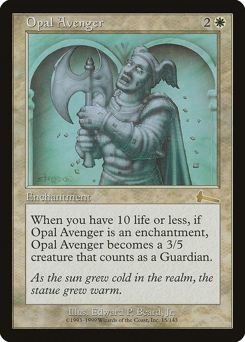 Opal Avenger - Urza's Legacy Rare Card