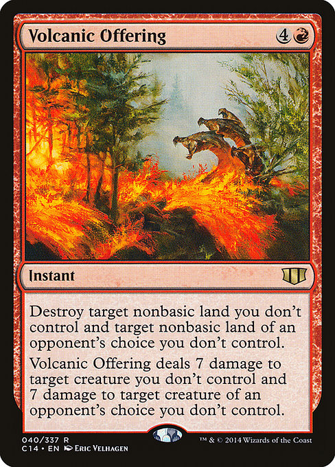 Volcanic Offering - Commander 2014 Rare Card