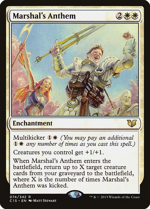 Marshal's Anthem - Commander 2015 Rare Card