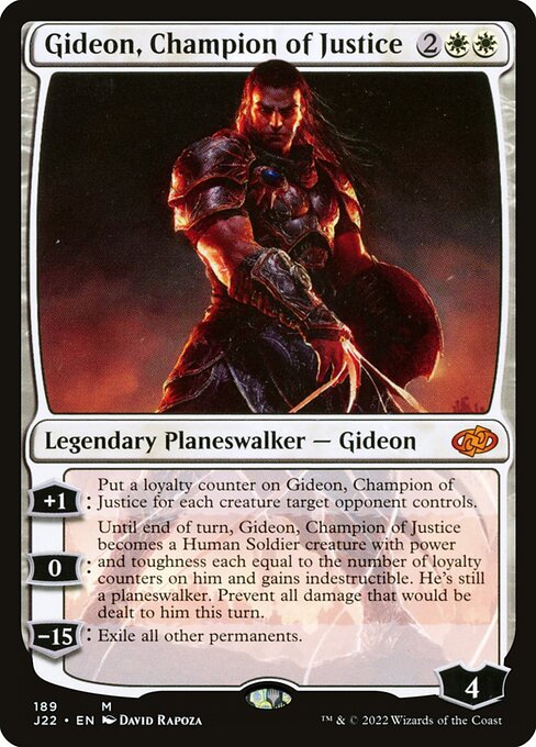 Gideon, Champion of Justice - Jumpstart 2022 Mythic Card