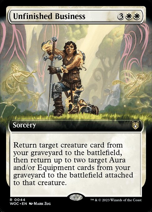 Unfinished Business - Wilds of Eldraine Commander Rare Card