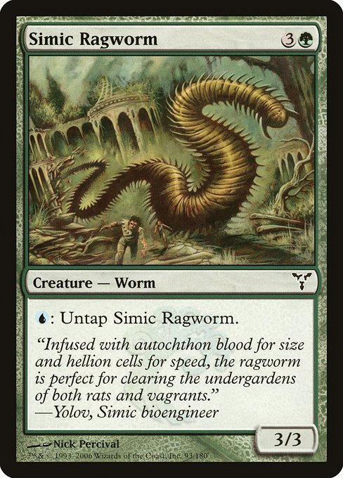 Simic Ragworm - Dissension Common Card