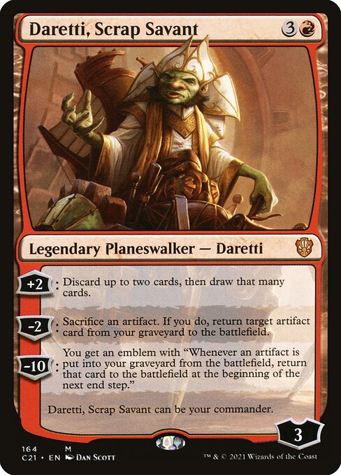 Daretti, Scrap Savant - Commander 2021 Mythic Card