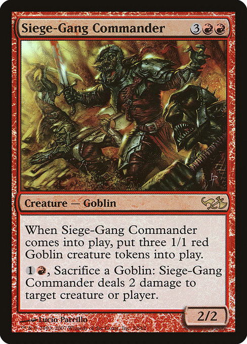 Siege-Gang Commander - Duel Decks: Elves vs. Goblins Rare Card