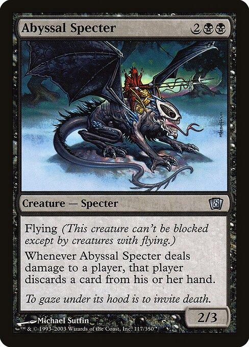 Abyssal Specter - Eighth Edition Uncommon Card
