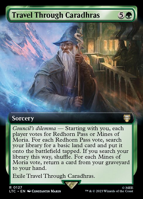 Travel Through Caradhras - Tales of Middle-earth Commander Rare Card