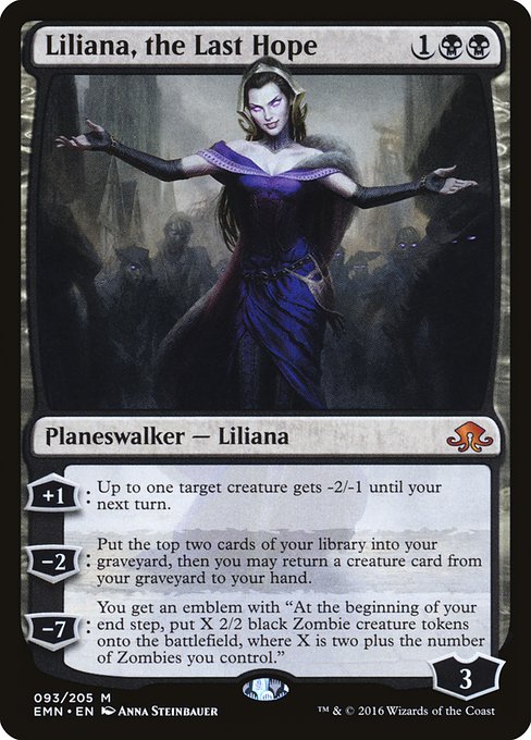 Liliana, the Last Hope - Eldritch Moon Mythic Card