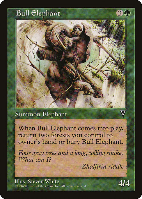 Bull Elephant - Visions Common Card