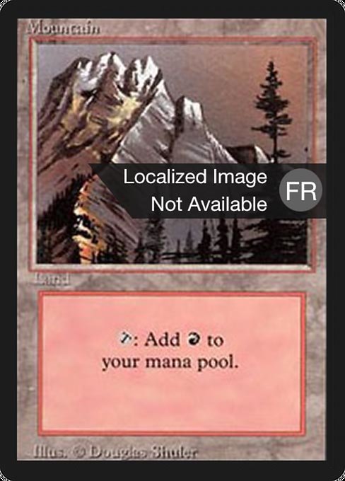 Mountain - Foreign Black Border Common Card