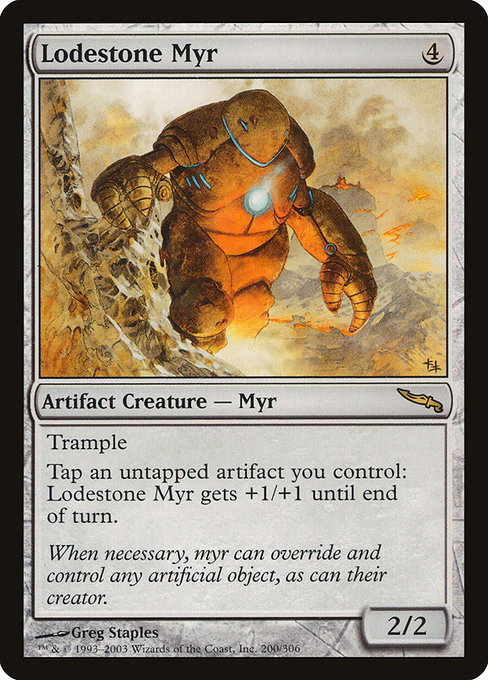 Lodestone Myr - Mirrodin Rare Card