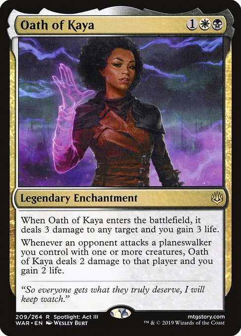 Oath of Kaya - War of the Spark Rare Card