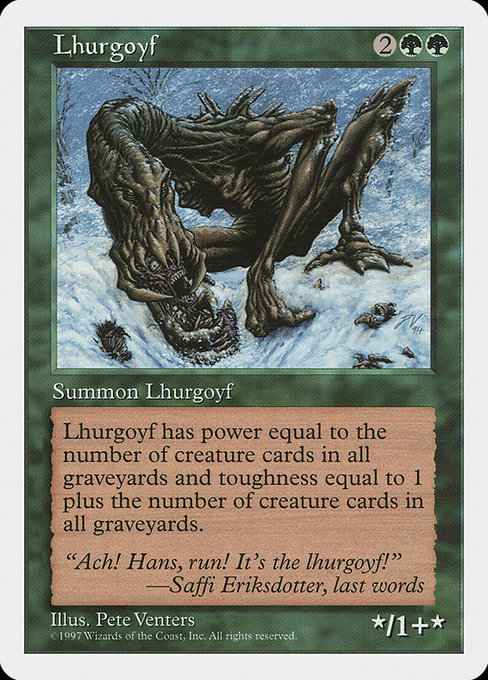 Lhurgoyf - Fifth Edition Rare Card