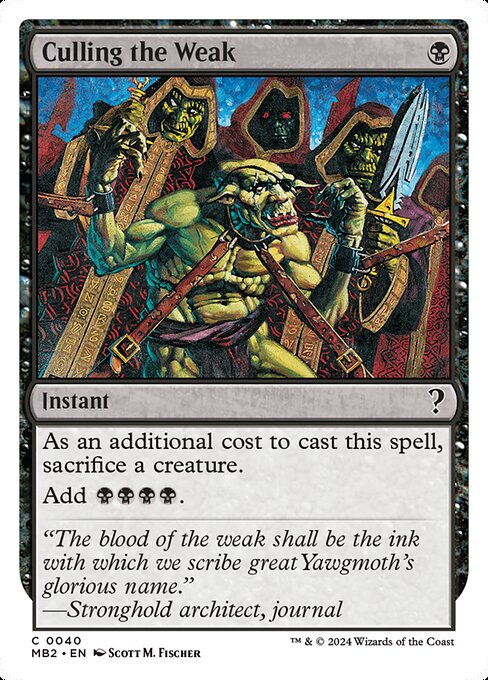 Culling the Weak - Mystery Booster 2 Common Card