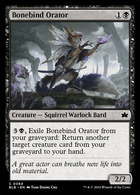 Bonebind Orator - Bloomburrow Common Card