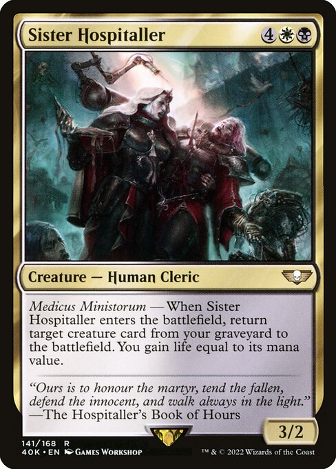 Sister Hospitaller - Warhammer 40,000 Commander Rare Card